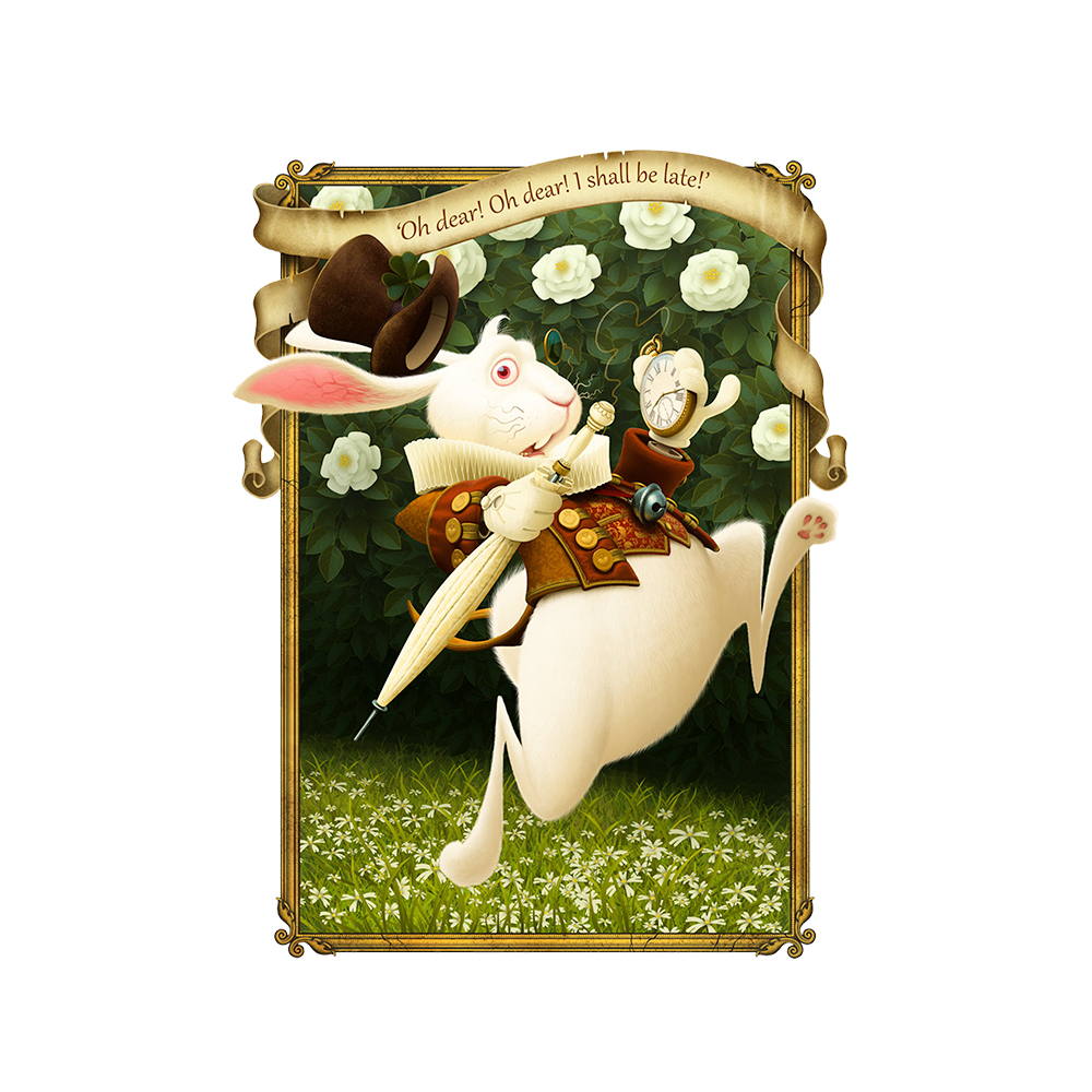 Mr. White Rabbit Wooden Jigsaw Puzzle - aimpuzzle