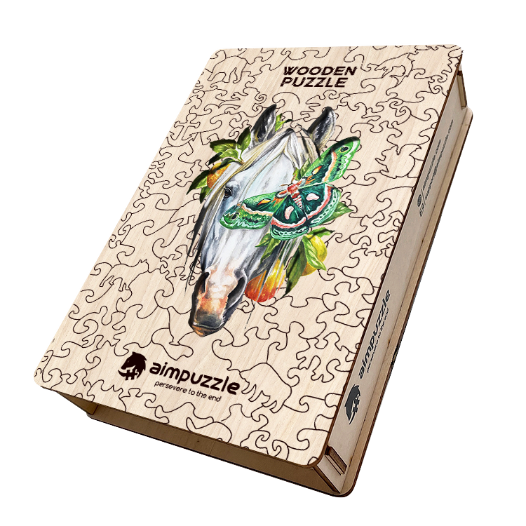 White Horse Wooden Jigsaw Puzzle - aimpuzzle