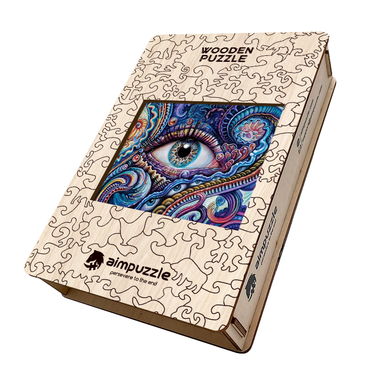Mandala Eyes Wooden Jigsaw Puzzle - aimpuzzle