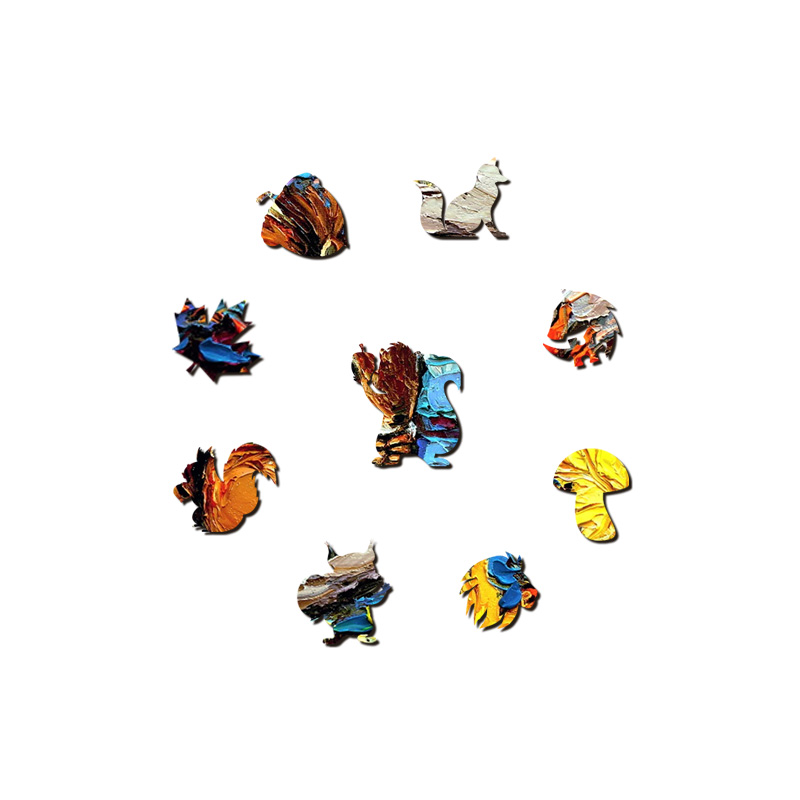 Van Gogh Squirrel Wooden Jigsaw Puzzle - aimpuzzle