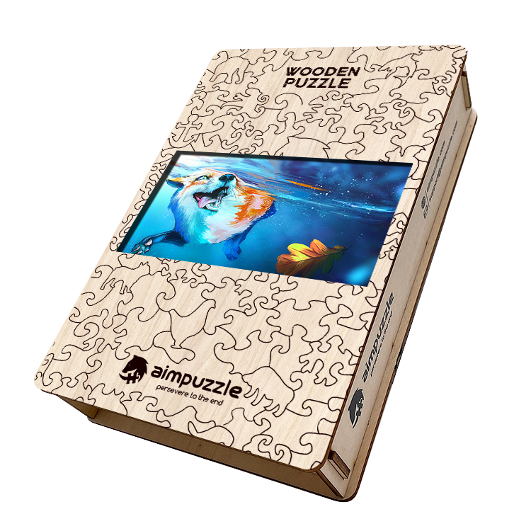 Underwater Fox Wooden Jigsaw Puzzle - aimpuzzle
