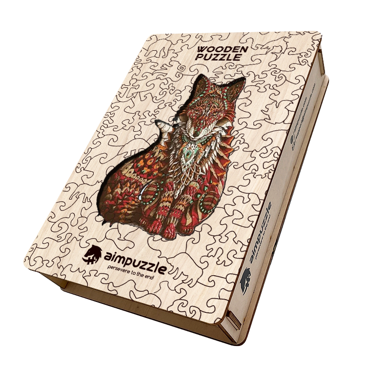 Brown Fox Wooden Jigsaw Puzzle - aimpuzzle