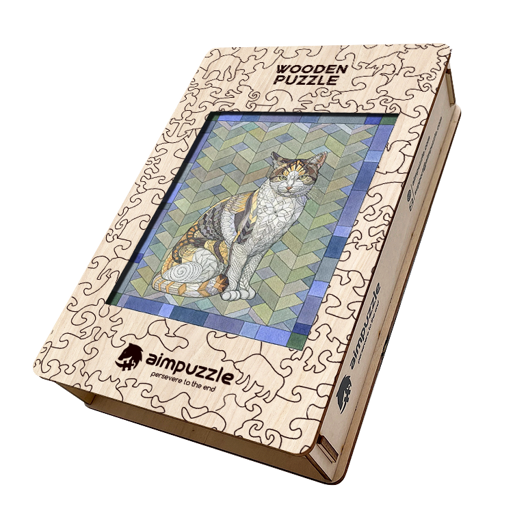 Calico Cat Wooden Jigsaw Puzzle - aimpuzzle