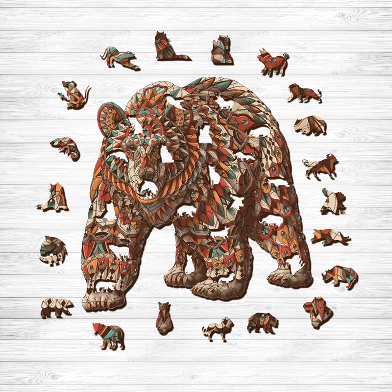Bear Wooden Jigsaw Puzzle - aimpuzzle