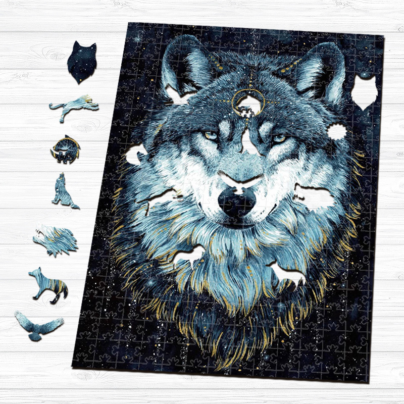 Snow Wolf Wooden Jigsaw Puzzle - aimpuzzle