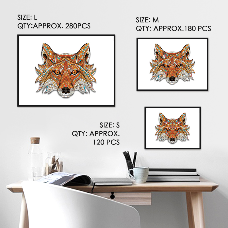 Fox head Wooden Jigsaw Puzzle - aimpuzzle