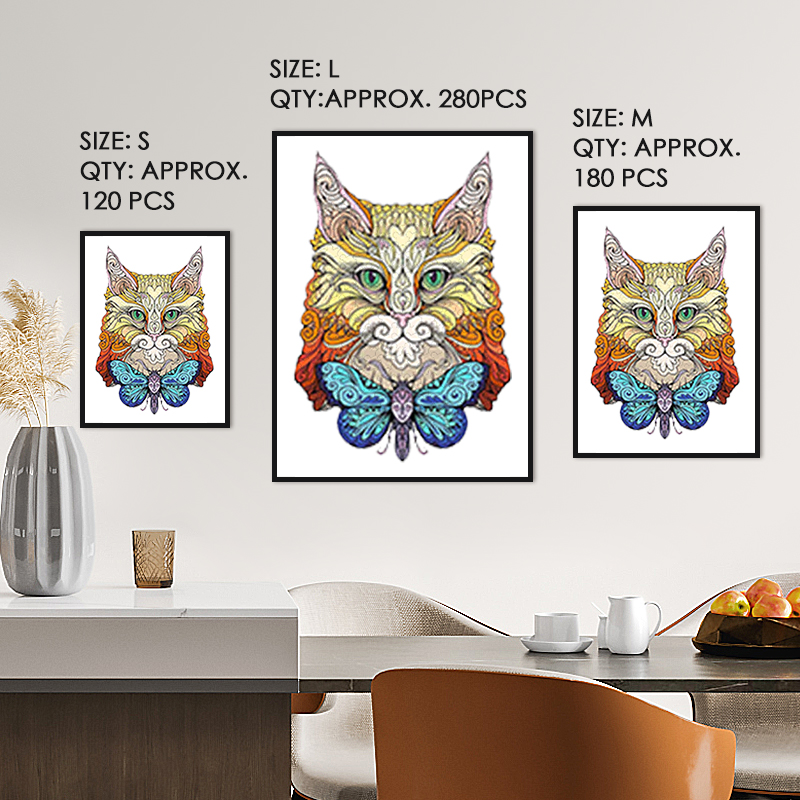 Pretty Cat Wooden Jigsaw Puzzle - aimpuzzle