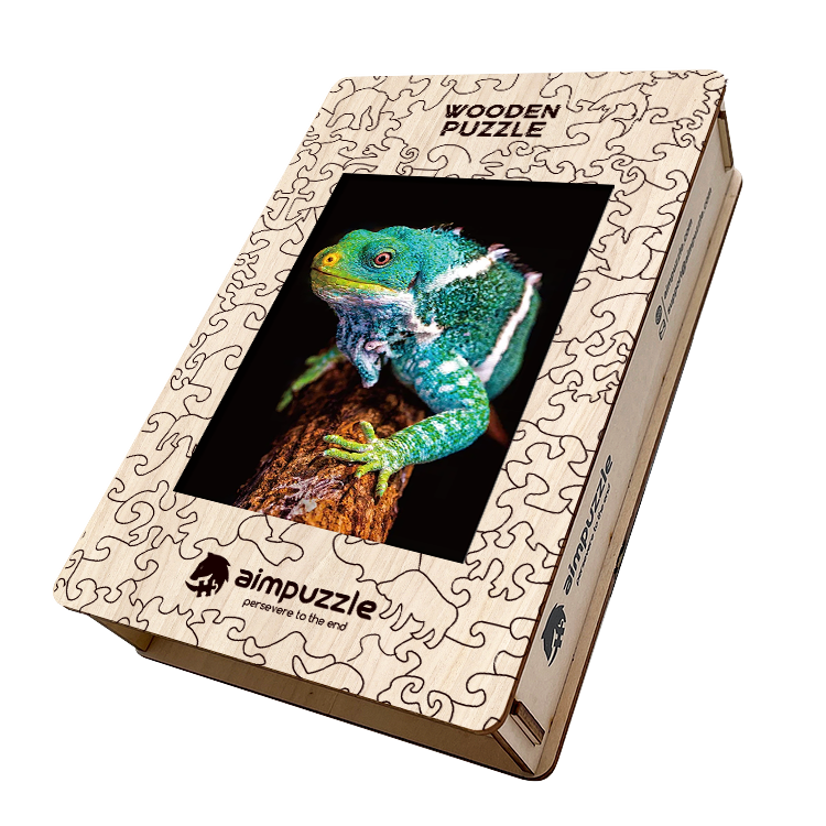 Handsome Chameleon Wooden Jigsaw Puzzle - aimpuzzle