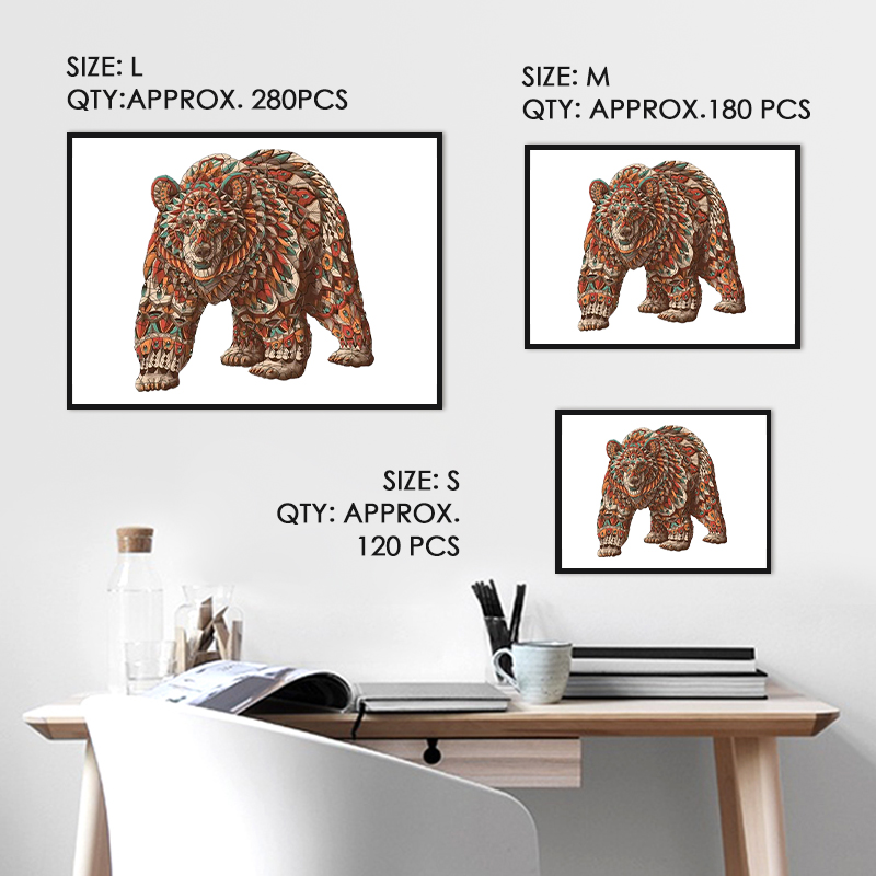 Bear Wooden Jigsaw Puzzle - aimpuzzle