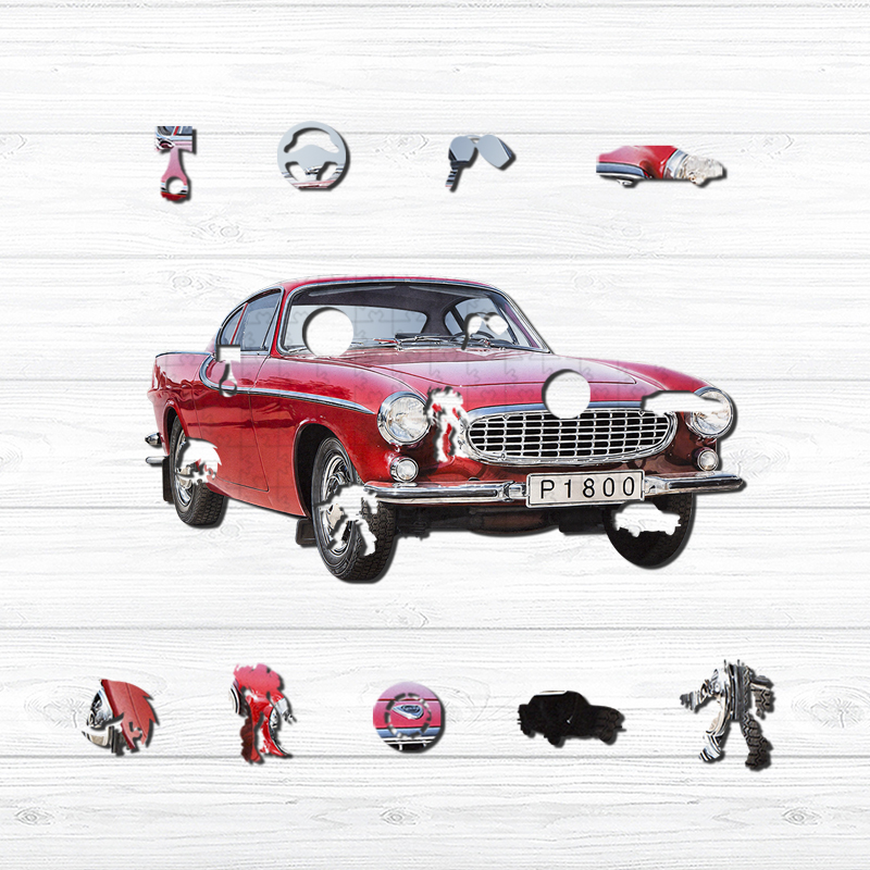 Volvo P1800 Wooden Jigsaw Puzzle - aimpuzzle