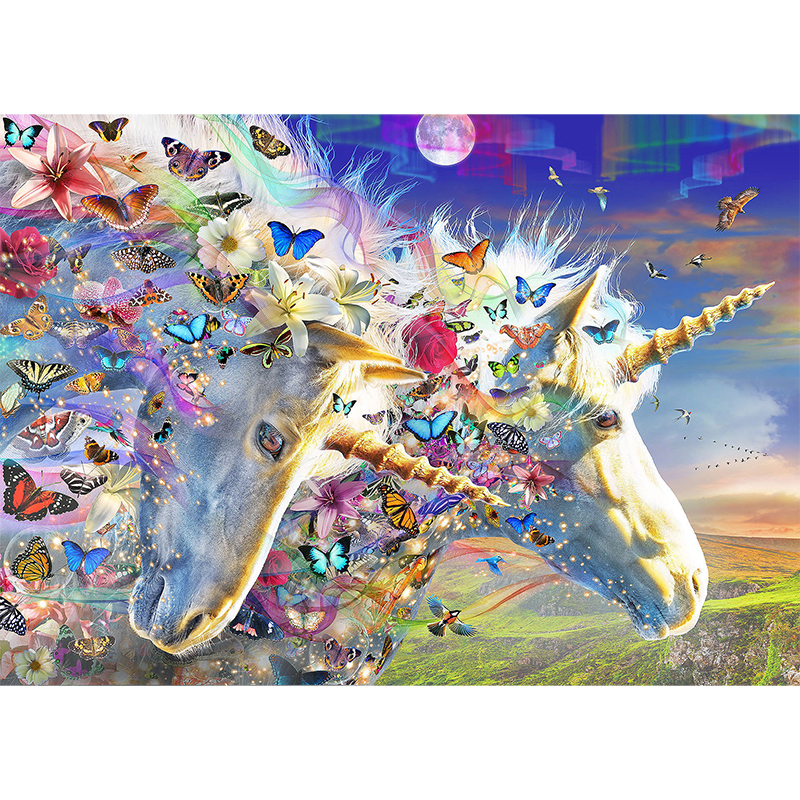 Unicorns and Butterflies Wooden Jigsaw Puzzle - aimpuzzle
