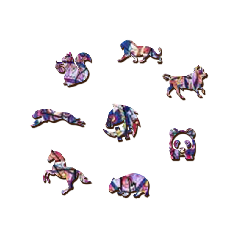 Purple Elephant Wooden Jigsaw Puzzle - aimpuzzle