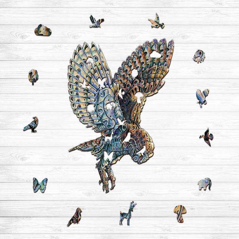 Steampunk Owl Wooden Jigsaw Puzzle - aimpuzzle