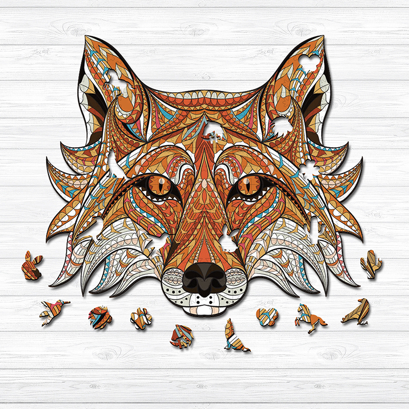 Fox head Wooden Jigsaw Puzzle - aimpuzzle