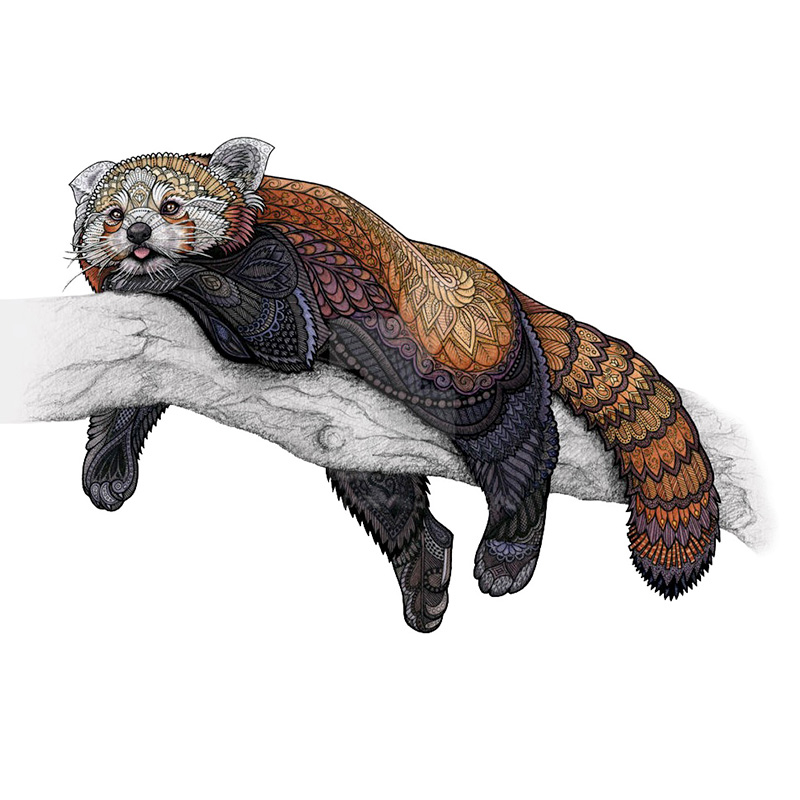 Red Panda Wooden Jigsaw Puzzle - aimpuzzle