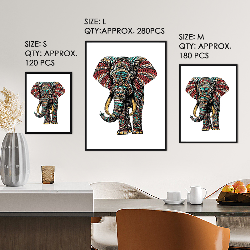 Black Elephant Wooden Jigsaw Puzzle - aimpuzzle
