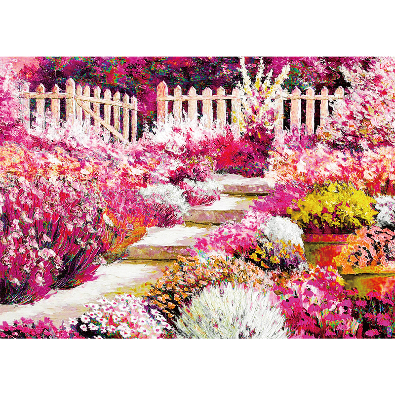 Pink Garden Wooden Jigsaw Puzzle - aimpuzzle