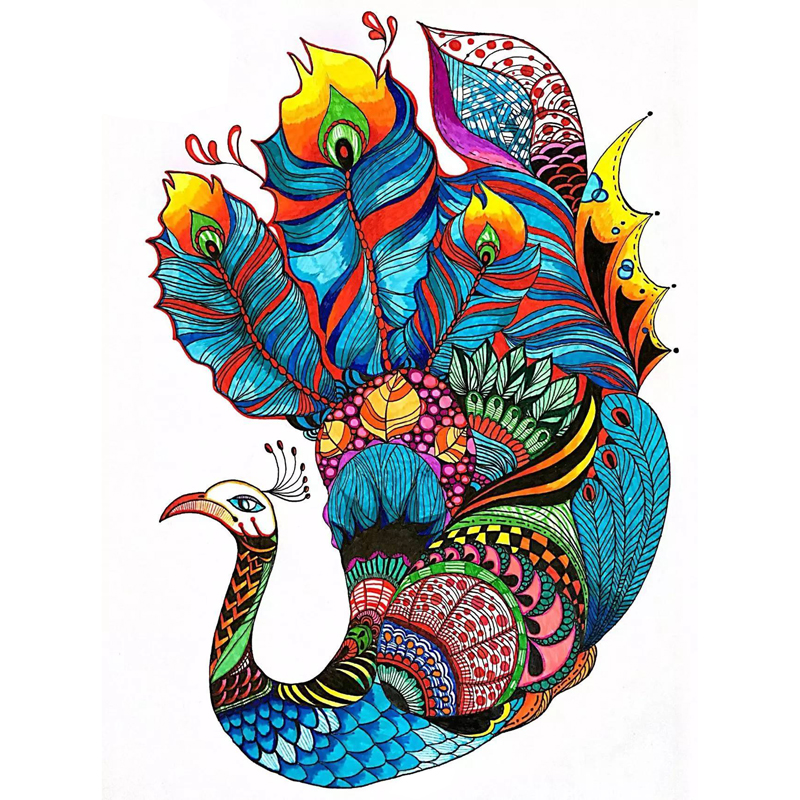 Peacock Art Wooden Jigsaw Puzzle - aimpuzzle