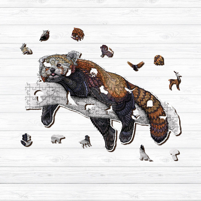 Red Panda Wooden Jigsaw Puzzle - aimpuzzle
