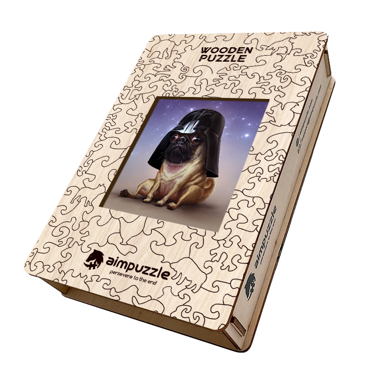 Black Samurai Bulldog Dog Wooden Jigsaw Puzzle - aimpuzzle