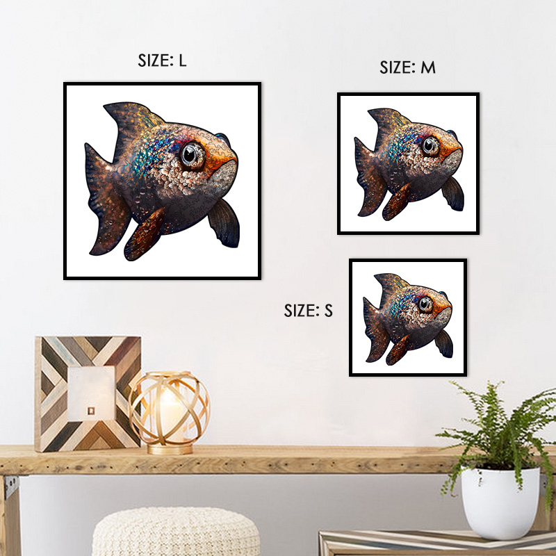 Glittery Amazing Fish Wooden Jigsaw Puzzle - aimpuzzle