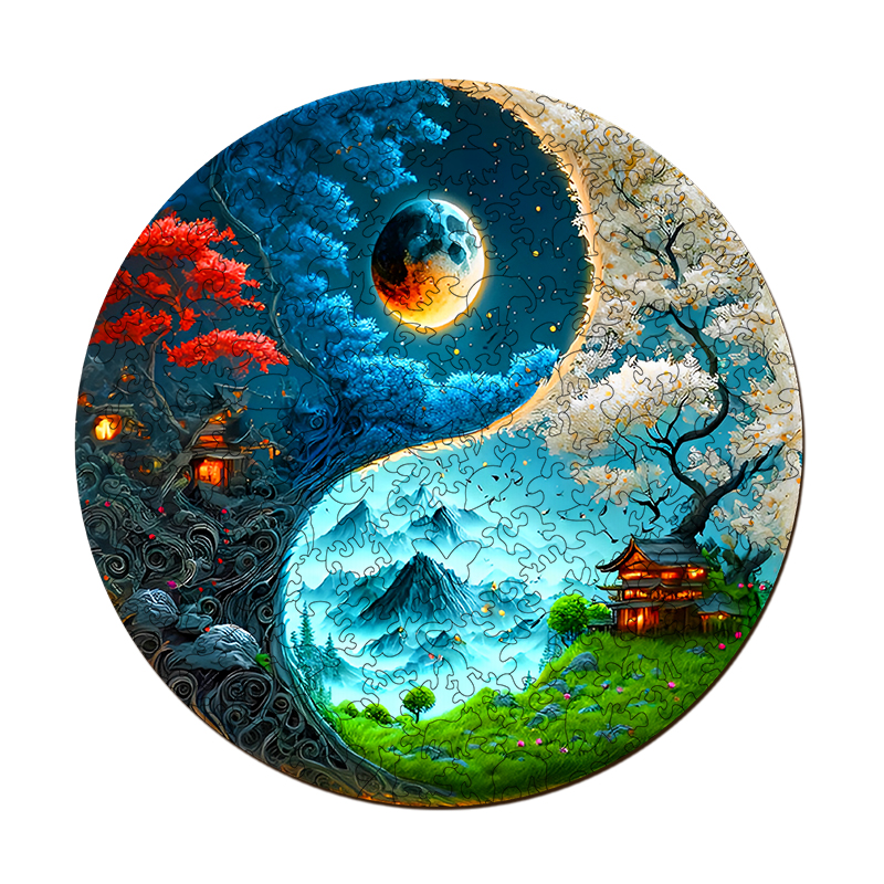 Captivating Yinyang Nature Wooden Jigsaw Puzzle - aimpuzzle