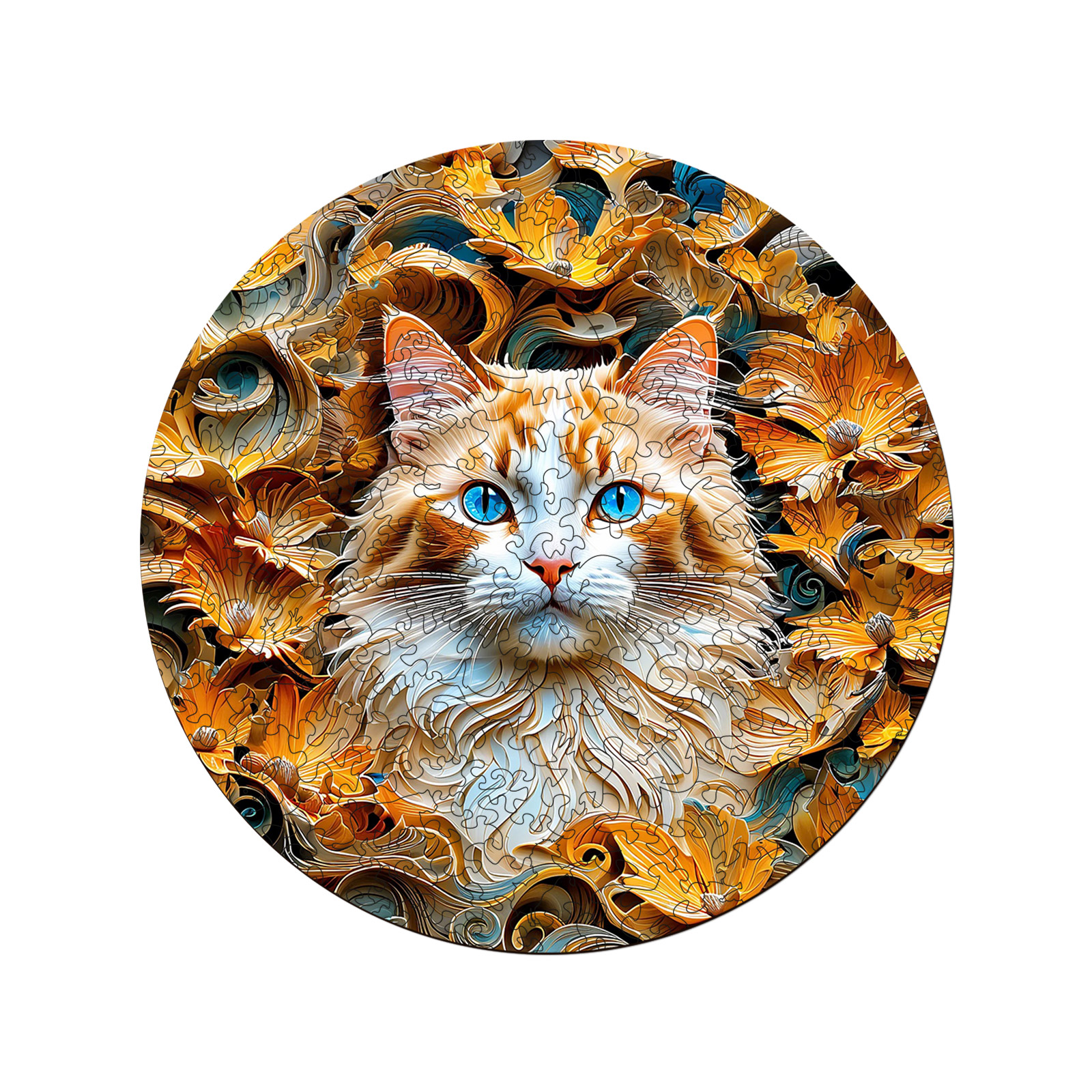 Cat 3D Vision Wooden Jigsaw Puzzle - aimpuzzle